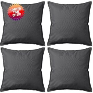 4 Pack Waterproof Outdoor Garden Furniture Seat Cushion 45x45cm Decorative Throw Pillow