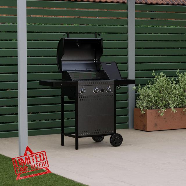 CHARLES BENTLEY ottimo 310 3-Burner Gas BBQ With Built-In Thermometer