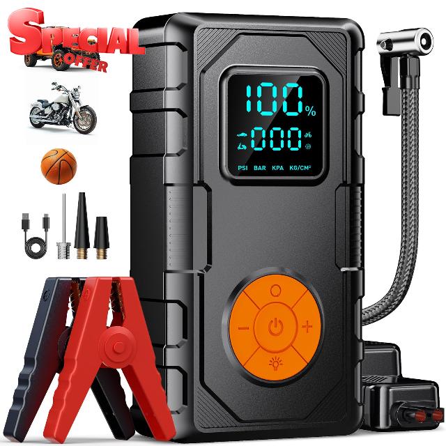 Jump Starter Power Pack with Air Compressor