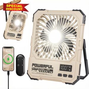 Portable Camping Fan with Light