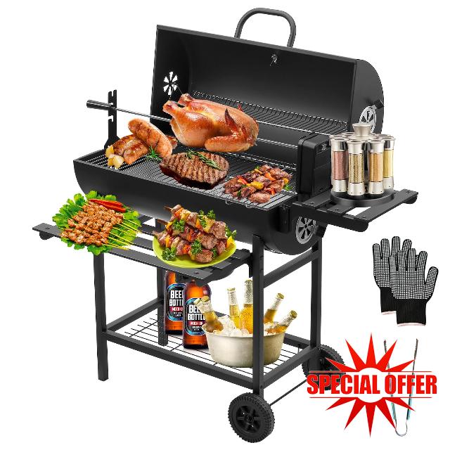 TEENO Charcoal Barbecue with XXL Cooking Grill