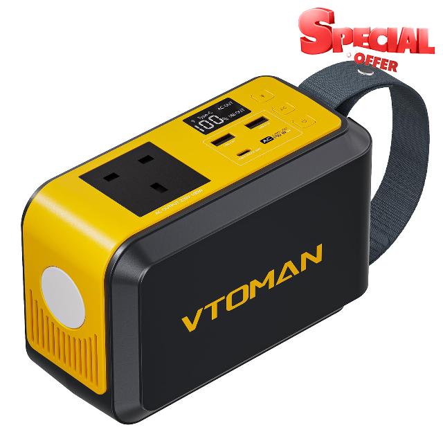 VTOMAN Jump 100 Portable Power Station 100W-89.6Wh Solar Generator LiFePO4 Battery Power Station