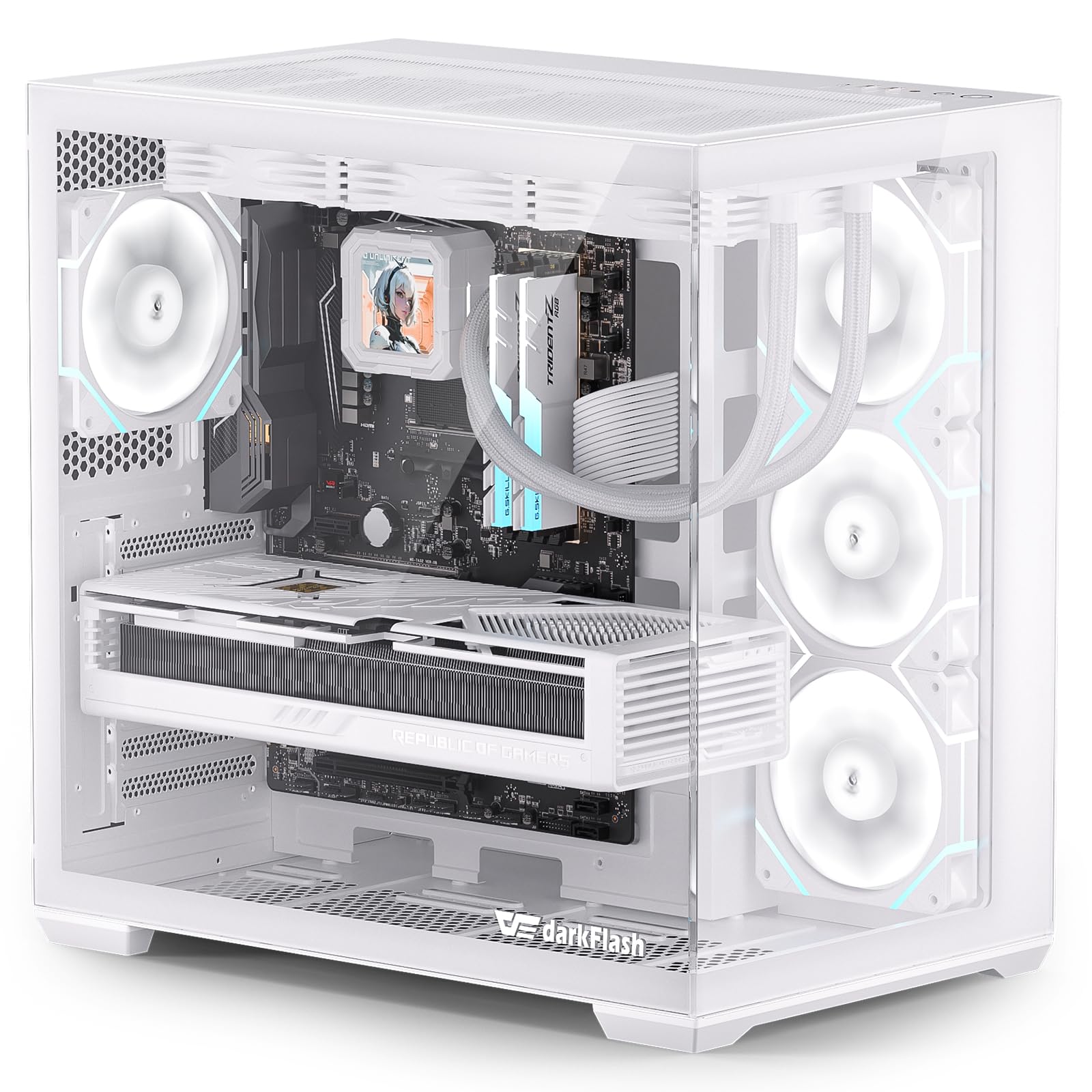 4 x PWM Fans Included (White)