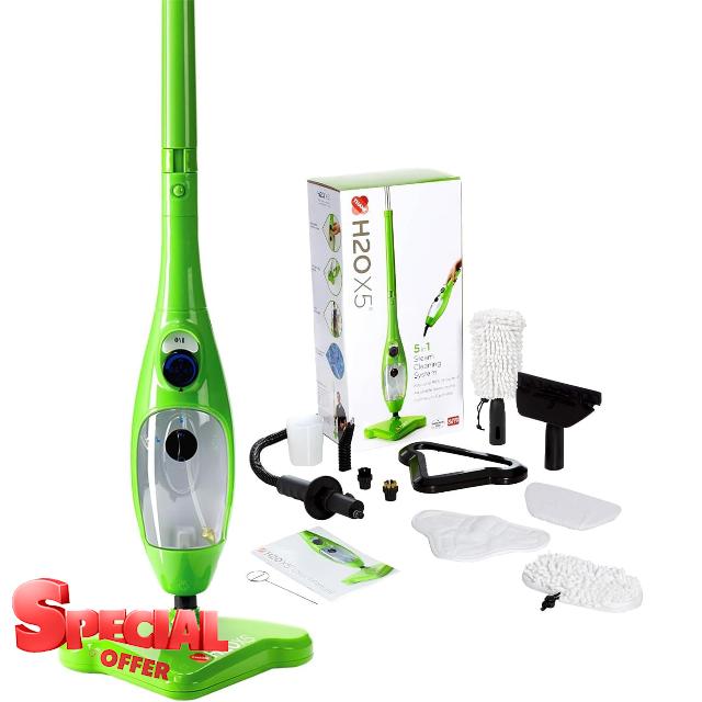 H2O X5 Steam Mop and Handheld Steam Cleaner – Multifunctional & Multipurpose System for Floors
