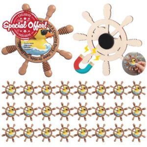 Unittype 24 Pcs Cruise Duck Magnetic Keep or Hide You Decide Wooden Magnetic Cruising Ducks for Cruise Ship Hiding Exchange Gifts Carnival Cabin Deco