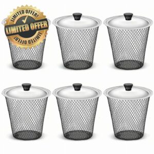 6 Pcs Worm Composter with Lid Underground Metal Mesh Compost Bin ideal for Kitchen & Garden Waste Outdoor Compost Bin ideal for Natural Decompositio