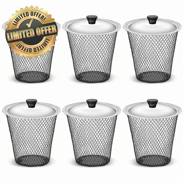 6 Pcs Worm Composter with Lid Underground Metal Mesh Compost Bin ideal for Kitchen & Garden Waste Outdoor Compost Bin ideal for Natural Decompositio