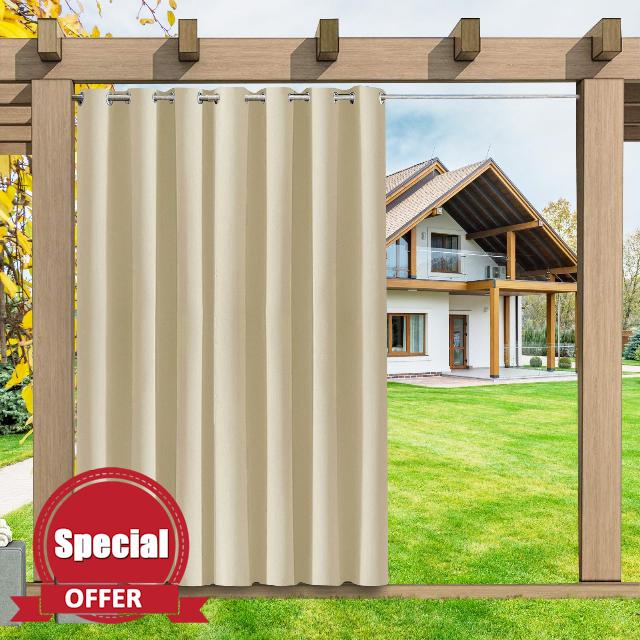 Outdoor Curtains Waterproof 1 Panel