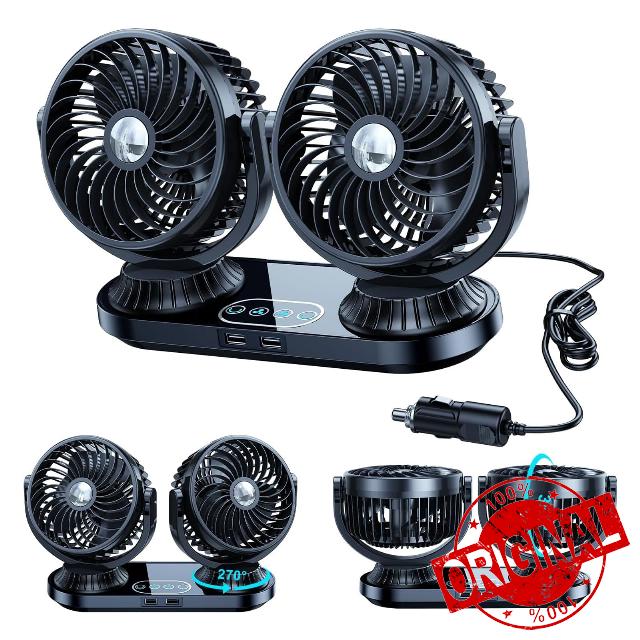 Car Fan 12V 24V Dual Head Cooling Fan