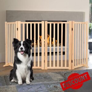 Freestanding Wooden Dog Gate