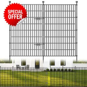 10 Panels No Dig Decorative Garden Fence with Gate