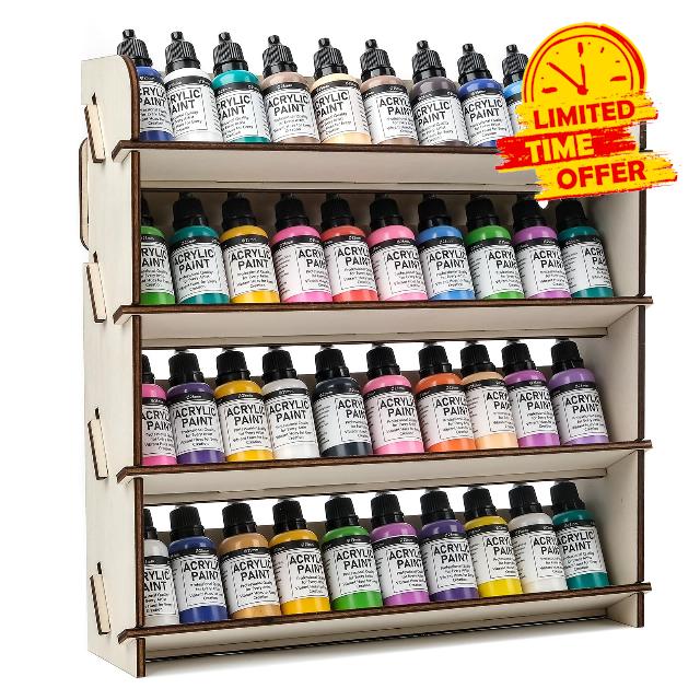 Wall Paint Rack for Tabletop Colours & Model Making Storage Shelf