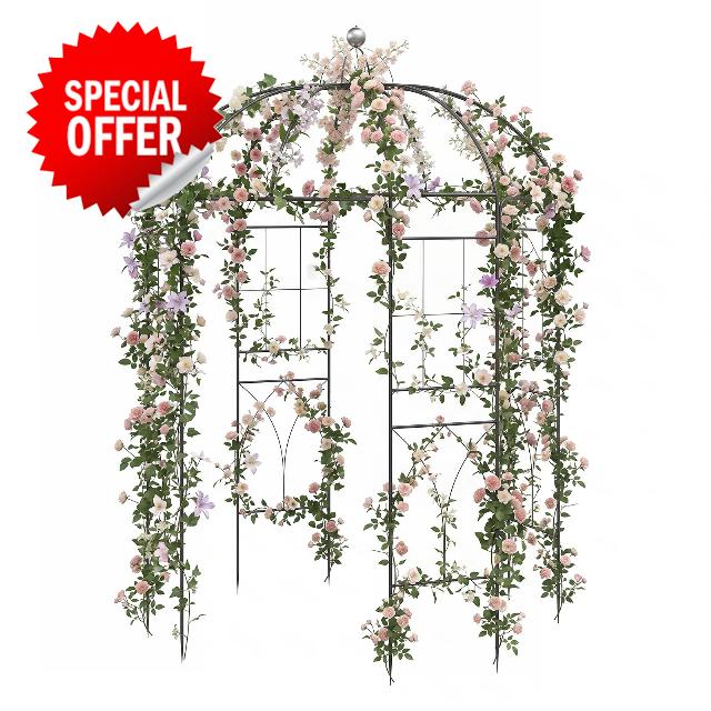 COSTWAY 4-Sided Metal Garden Arch