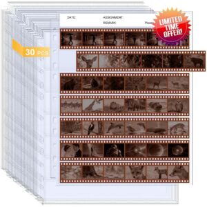 30 Pcs 35mm Film Negative Sleeves Film Negative Storage Album