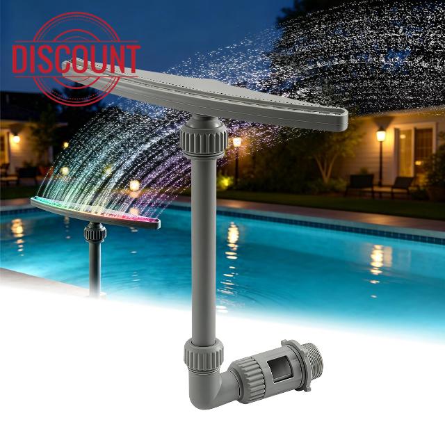 Solar Pool Fountain with Lights