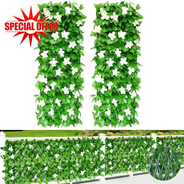 2Pcs Artificial Ivy Fence Screening