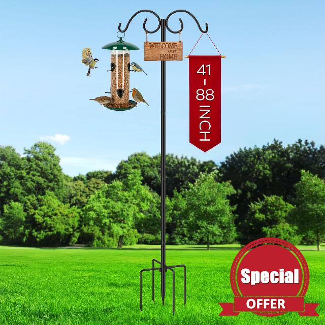 MoKo Double Shepherds Hooks for Outdoor Heavy Duty
