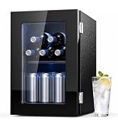 MoraRise 25L Mini Fridge for Bedrooms, 30 Cans Portable Cooler & Warmer Small Fridge, AC/DC Power...