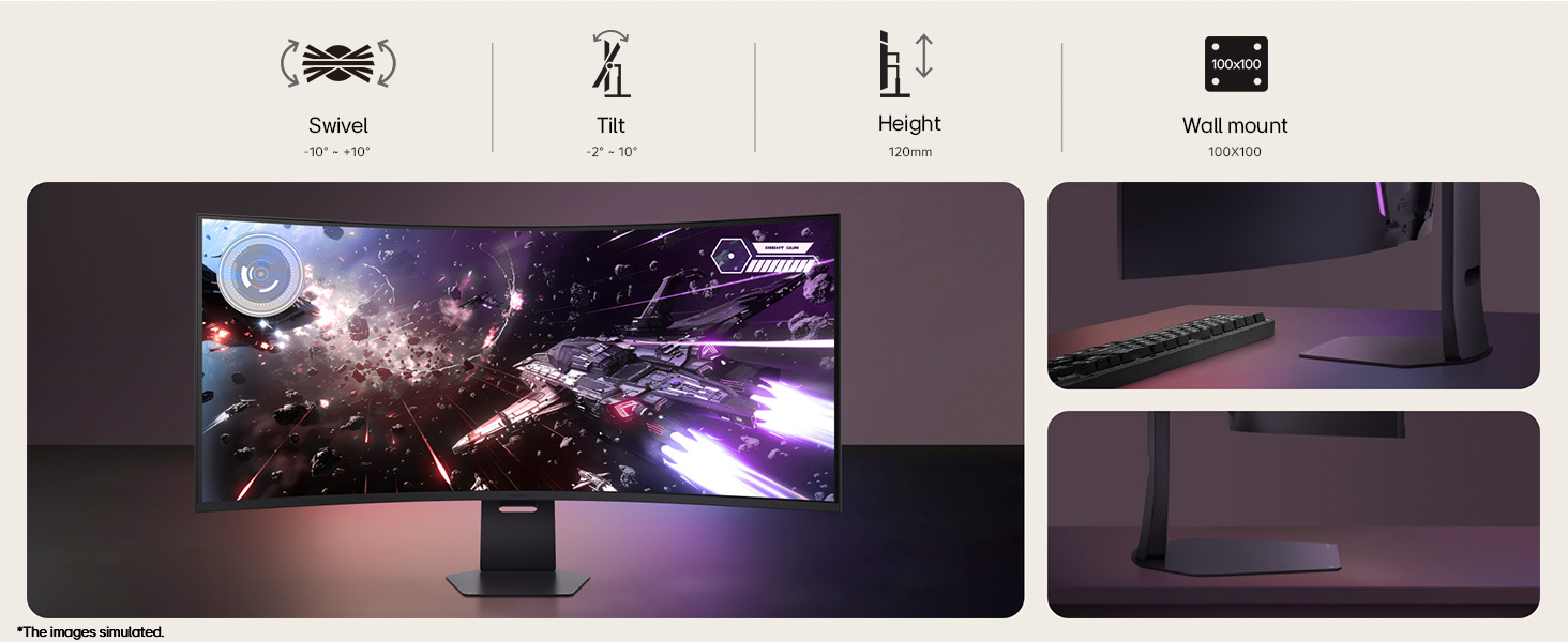 Collection of dark-toned images showing equipment in low-light or stage lighting conditions, with purple lighting effects visible in some frames.