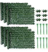 Artificial Ivy Fence Screen, 5PCS Garden Fence Screening Trellis with Artificial Leaves, 3m x 1m ...