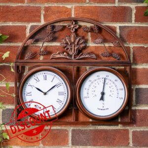 Highgrove Garden Wall Clock & Thermometer