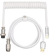 EPOMAKER MIX Type C Coiled Cable 1.8m, Type-C To USB A, TPU Mechanical Keyboard Cable with Detach...