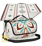 HAUSPROFI Waterproof Picnic Blanket – 200 x 200 cm, Large Foldable Mat with Carry Strap, Machine ...