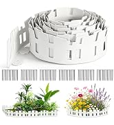 33FT/10M Lawn Edging, Garden Edging Border with 30 Pegs, 5cm Tall Mini Plastic Garden Borders Edg...