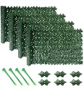 Artificial Ivy Fence Screen, 3PCS Garden Fence Screening Trellis with Artificial Leaves, 3m x 1m ...