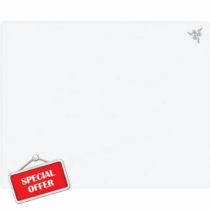 Razer Atlas Pro – Ultra-thin premium gaming mouse pad made from tempered glass - Ultra-thin 1.9 mm - Extremely smooth surface - Optimised for optical sensors - 500 x 400 mm | White