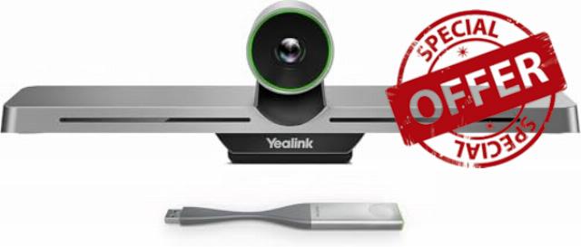 Yealink VDK200-WP - 4K UHD PTZ VC200 Smart Video Conferencing Camera for Small & Huddle Rooms - WPP20 screen sharing Dongle