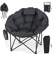 Clevich Double Camping Chair for Adults, Folding 2 Seater Padded Seat 320kg Capacity, Portable Ca...