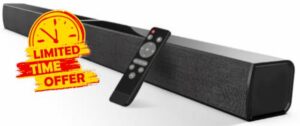 Soundbar for TV，80W 2-in-1 Detachable Sound Bar with 3 EQ Modes& Auto Volume Boost
