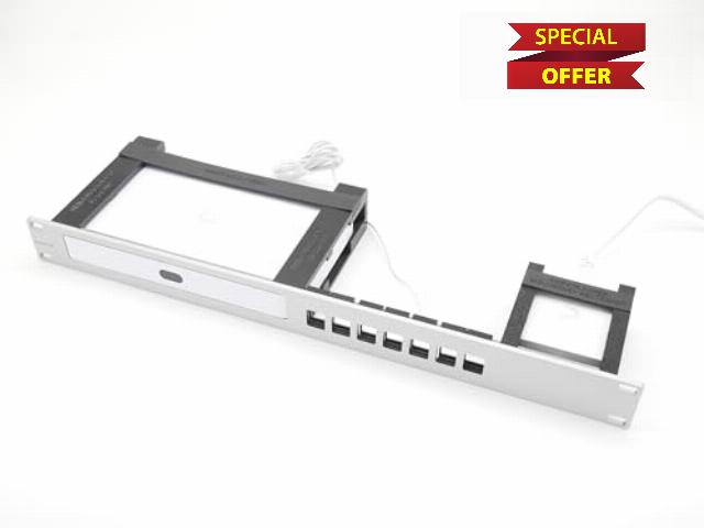 Rack Mount for Ubiquiti UCG-Fiber - 7 Keystone Slots - Powr Brackets 19inch