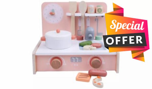 Wooden Table Top Mini Kitchen Roleplay By Chad Valley
