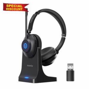 Bluetooth Wireless Headset with Mic for Work
