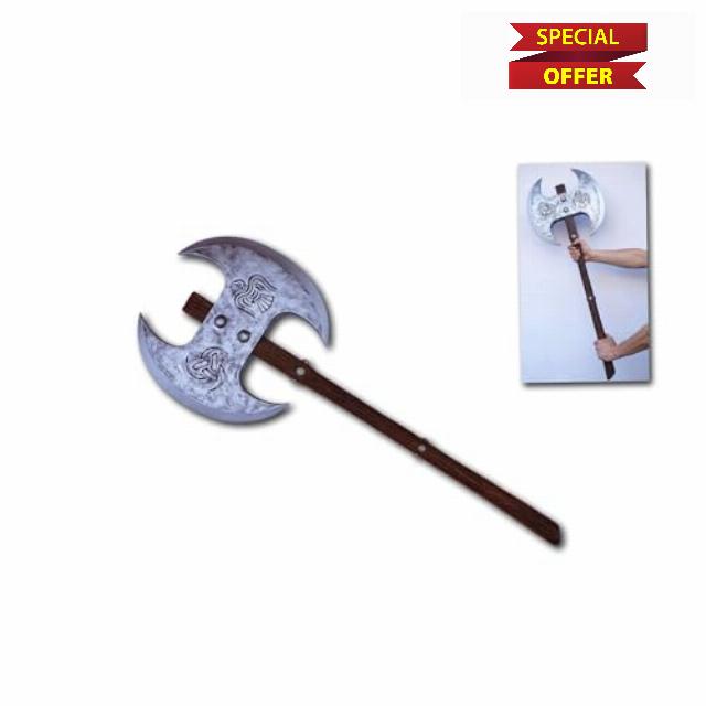 Next Level Cosplay Prop Replica Viking Barbarian Double-Headed Battle Axe Foam