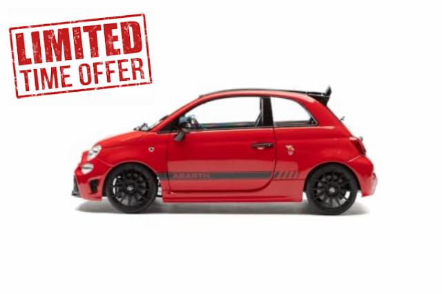 Solido FIAT F595 Abarth Car Model 1:18 Small Car Red