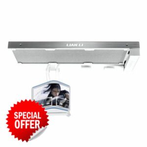 Lian Li HydroShift II OLED Curved 360 Fanless White | 360 mm AIO Liquid Cooler without Fans – Curved OLED Display and Full Custom Cooling Freedom