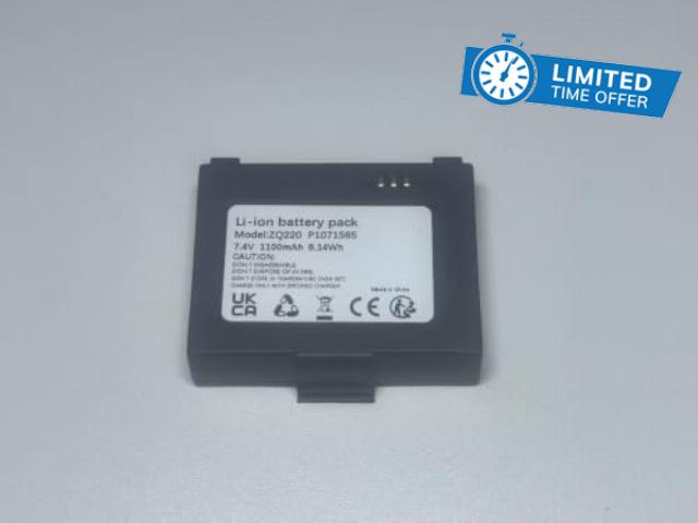 1100mAh Replacement Battery Compatible with Bixolon SPP-R200/R210 & Zebra ZQ110/ZQ220/ZR128 Scanners - Replaces K409-00007A & P1070125-008