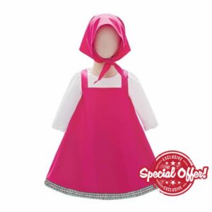 Lito Angels Baby Girls Sarafan Costume Folk Outfit with Kerchief for Kids Birthday Party Halloween Dress Up