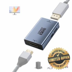 Active HDMI to DisplayPort Adapter - 8K@60Hz 4K@120Hz 2K@240Hz