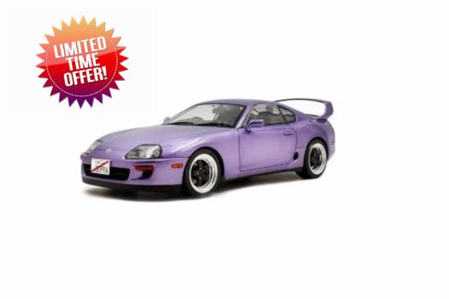 Solido Toyota Supra MK4 A80 Car Model 1:18 JDM Sportcoupe Lilac