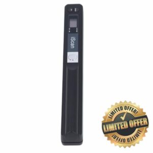 Tbest Portable Scanner Handheld Scanner Document Scanning Wand 900DPI A4 Color Photo Image Scan JPG PDF USB 2.0 32GB Micro SD Card Support for Documents Photos Receipts (Black)