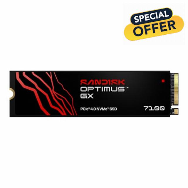SANDISK OPTIMUS GX 7100 NVMe SSD 1TB (Read speeds up to 7250 MB/s