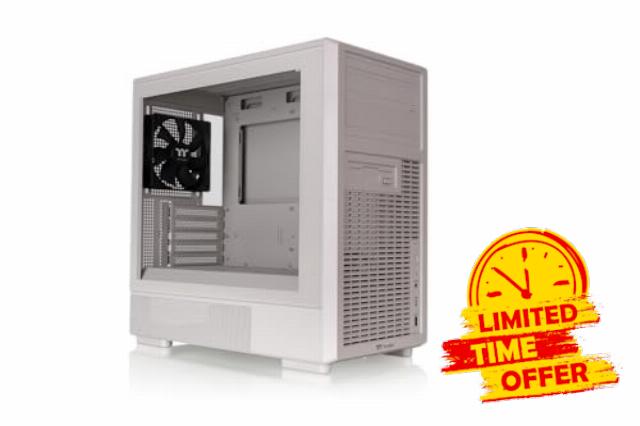 Thermaltake Retro 260 | Retro Micro ATX Chassis | 2 pre-installed 120mm fans | Tempered side glass | Compatible with graphics cards up to 370mm and AIO coolers up to 280mm | Beige