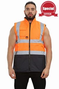 kraftd Hi Vis Vest High Visibility Waistcoat Reflective Sleeveless Workwear Jackets Safety Vests For Me