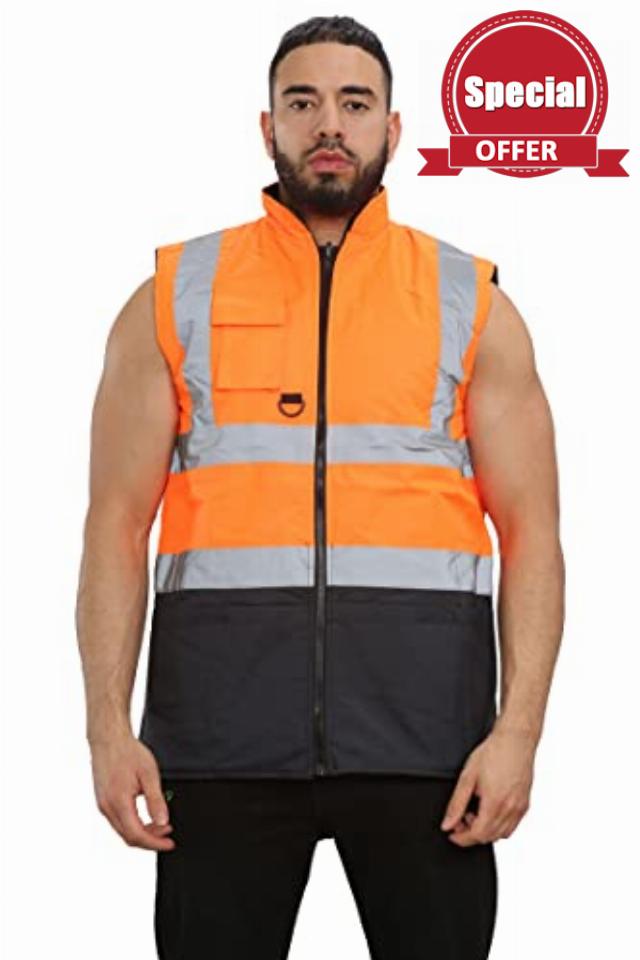 kraftd Hi Vis Vest High Visibility Waistcoat Reflective Sleeveless Workwear Jackets Safety Vests For Me