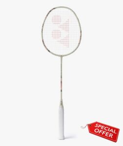 YONEX Nanoflare 700 Play Limited Edition 2026 Badminton Racket Light Beige Strung - Lightweight Speed Racket with Sonic Flare System