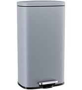 Clevich Kitchen Bin 60L, 2-Compartment Metal Trash Can with Soft-Close Lid, 2 Plastic Inner Bucke...